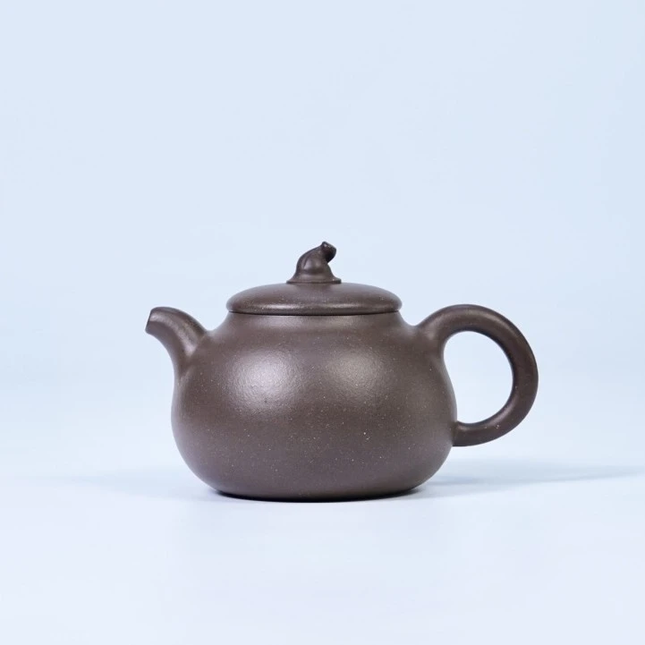 李可【茄段】·天青泥·220cc 全手工紫砂壶