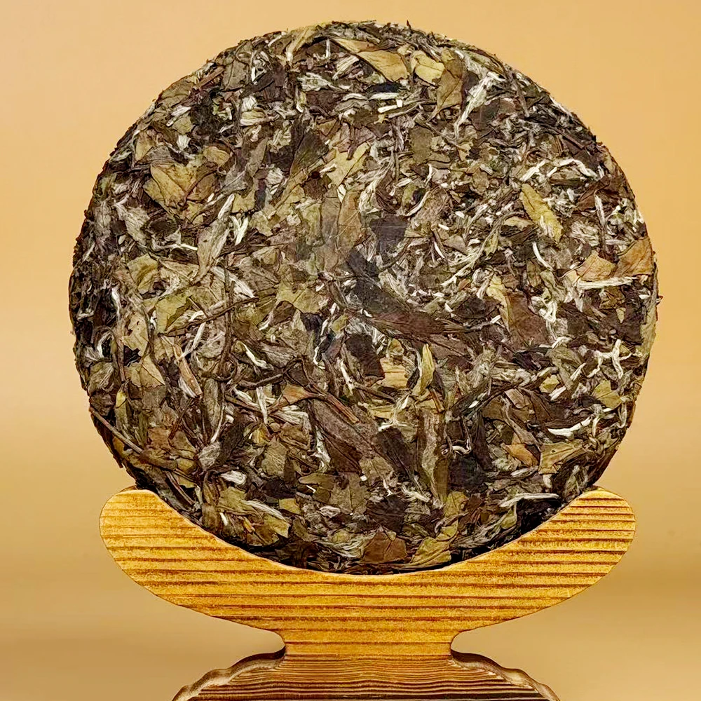 御芽源-2015基地原料白牡丹茶饼350克礼盒配手提袋装