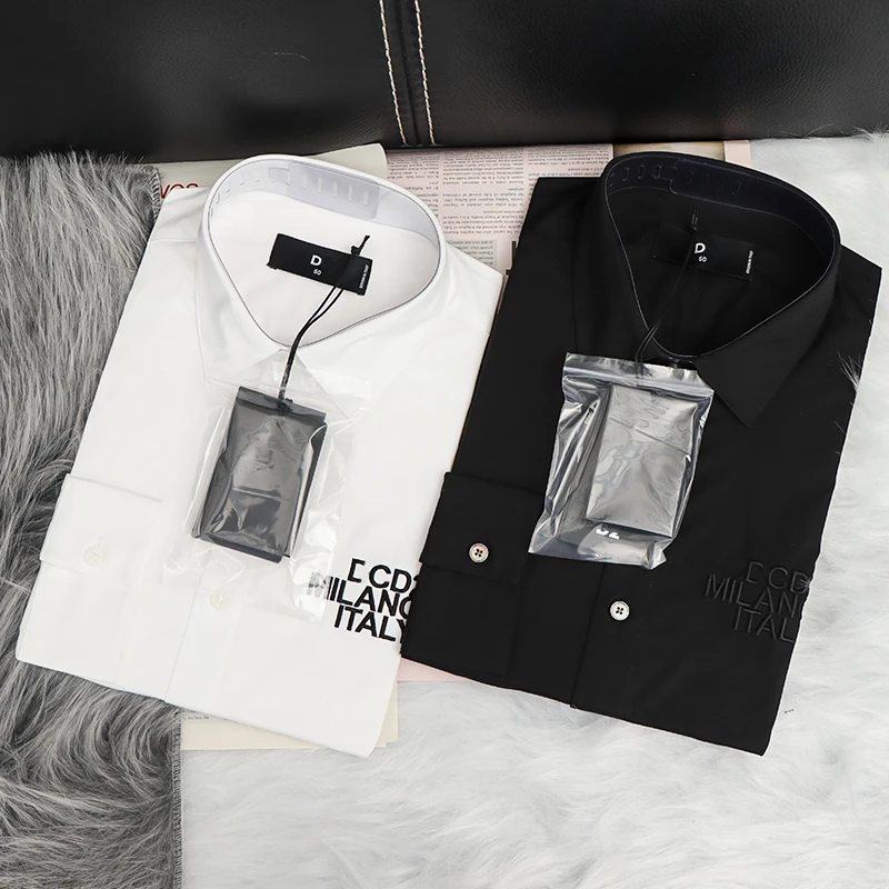 男装春秋季薄款商务长袖衬衫4008