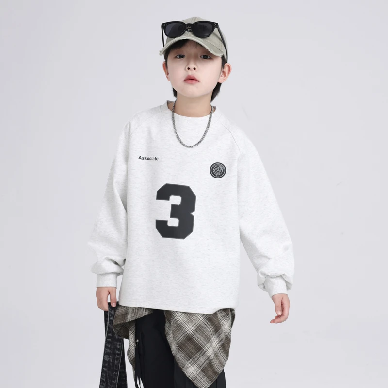 童装男童秋装上衣中大童休闲宽松卫衣长袖打底衫痞帅炸街潮牌t恤