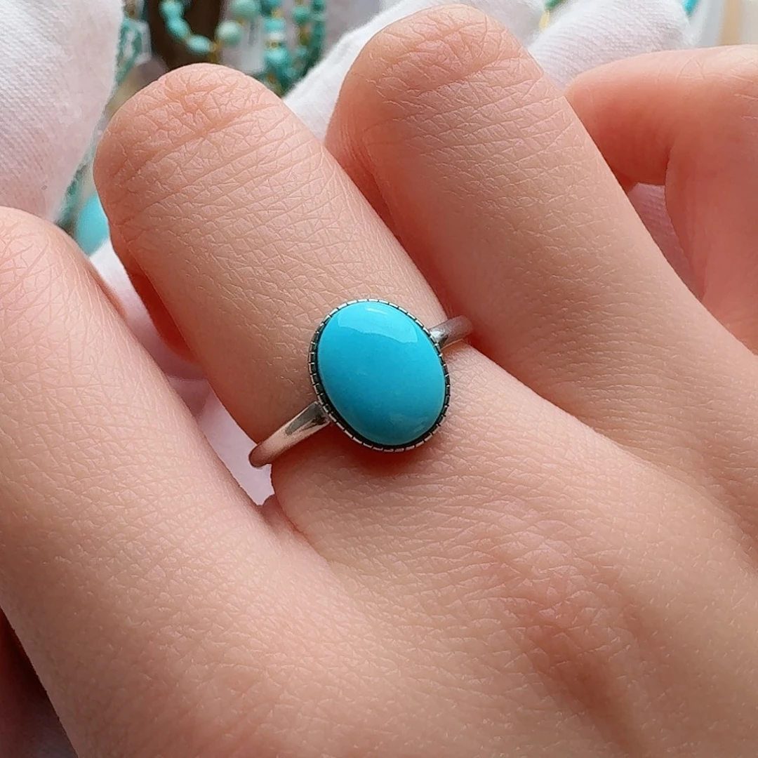 绿松石珠宝奇石银S925镶嵌