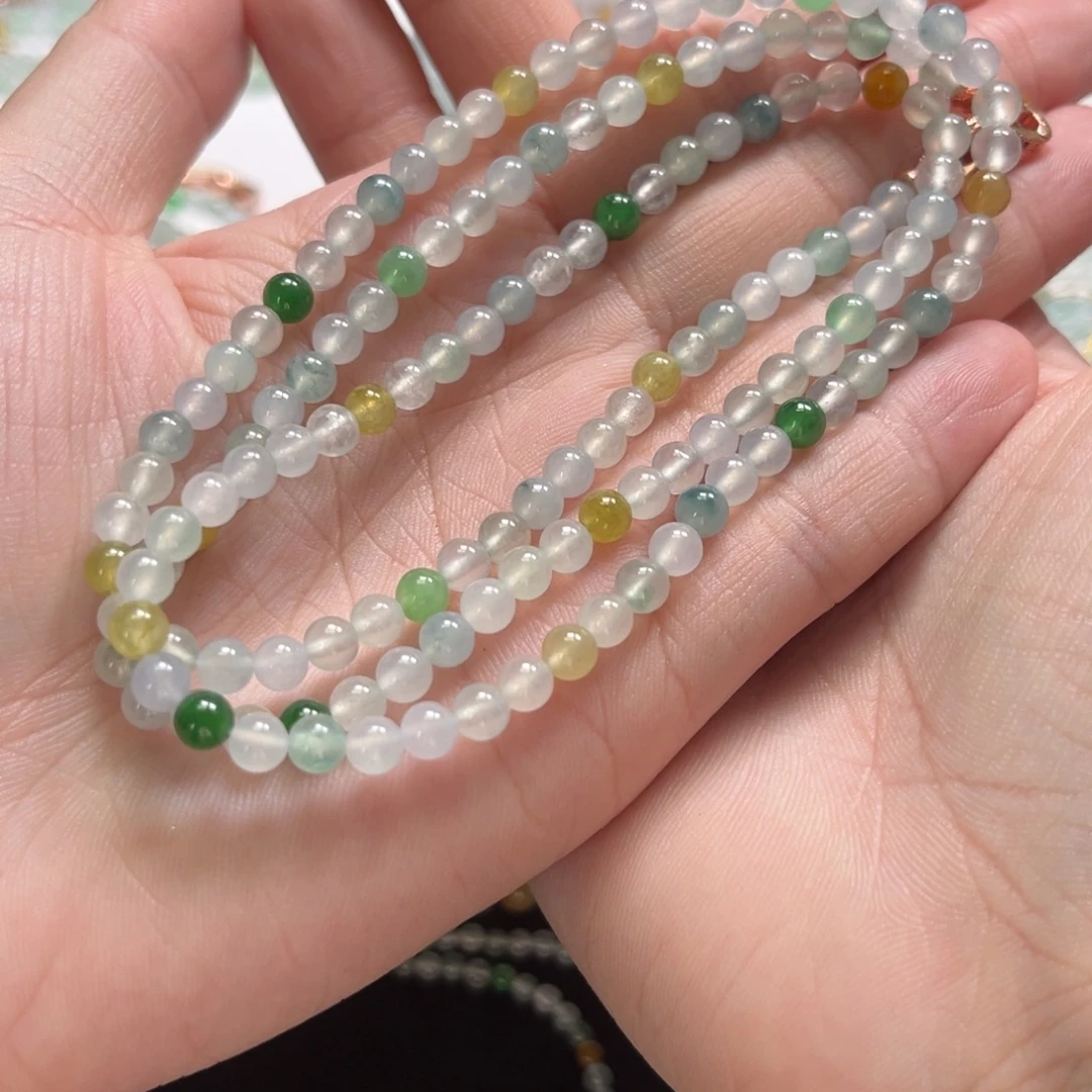 颈饰未镶嵌翡翠缅甸翡翠