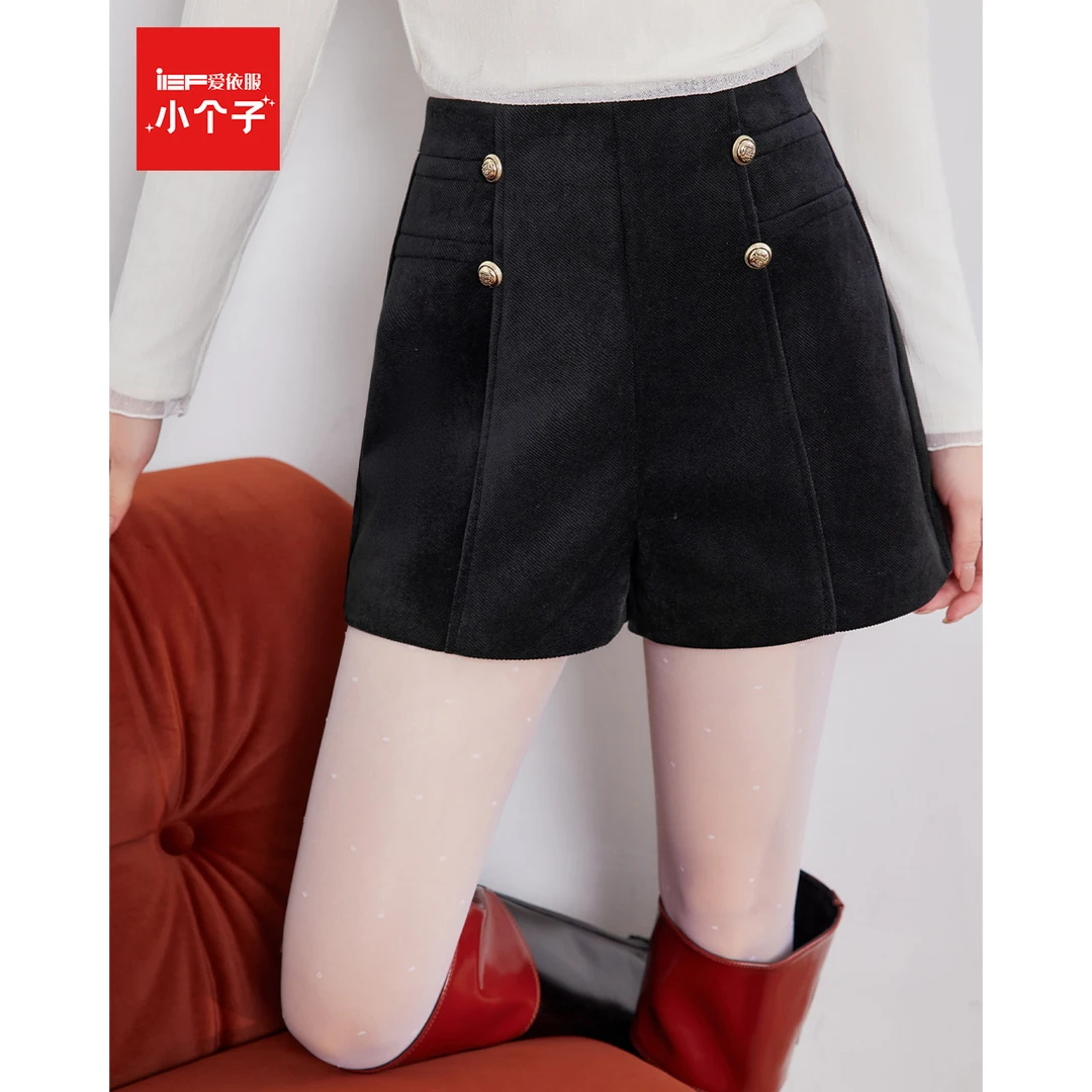 IEF/爱依服裤子2025秋冬新款法式名媛风气质感显腿长显瘦百搭短裤
