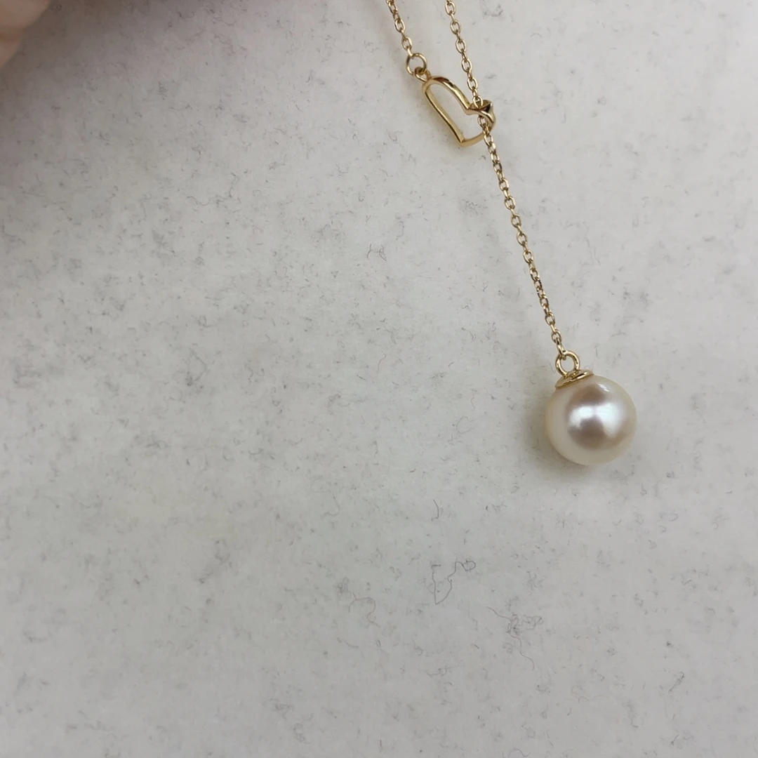 海水珍珠银S925镶嵌颈饰