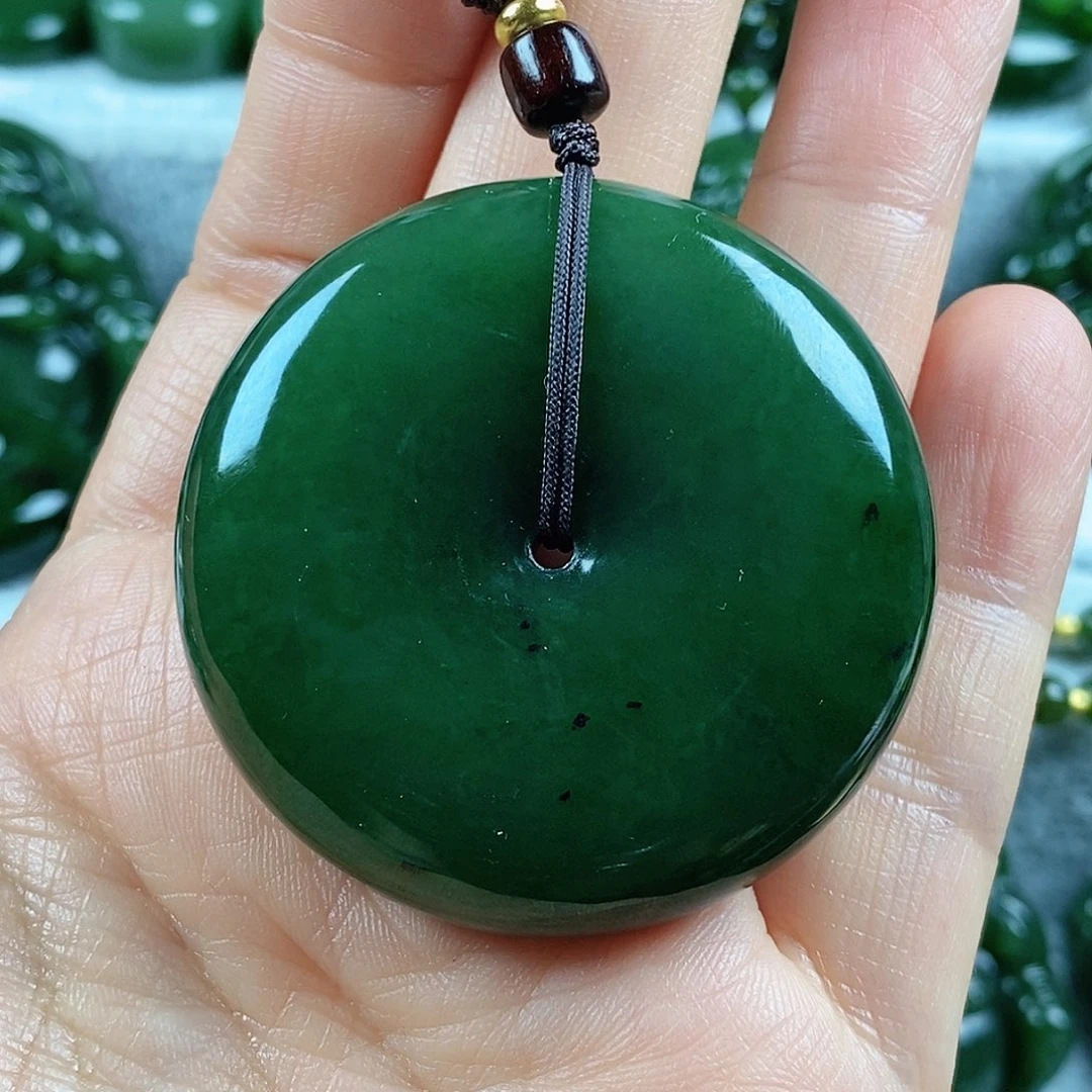 和田玉（碧玉）未镶嵌颈饰47mm