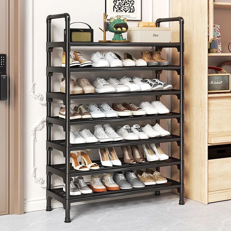 防潮出租房收纳鞋子金属鞋架防锈拆装简约碳钢家用出租房布置用品