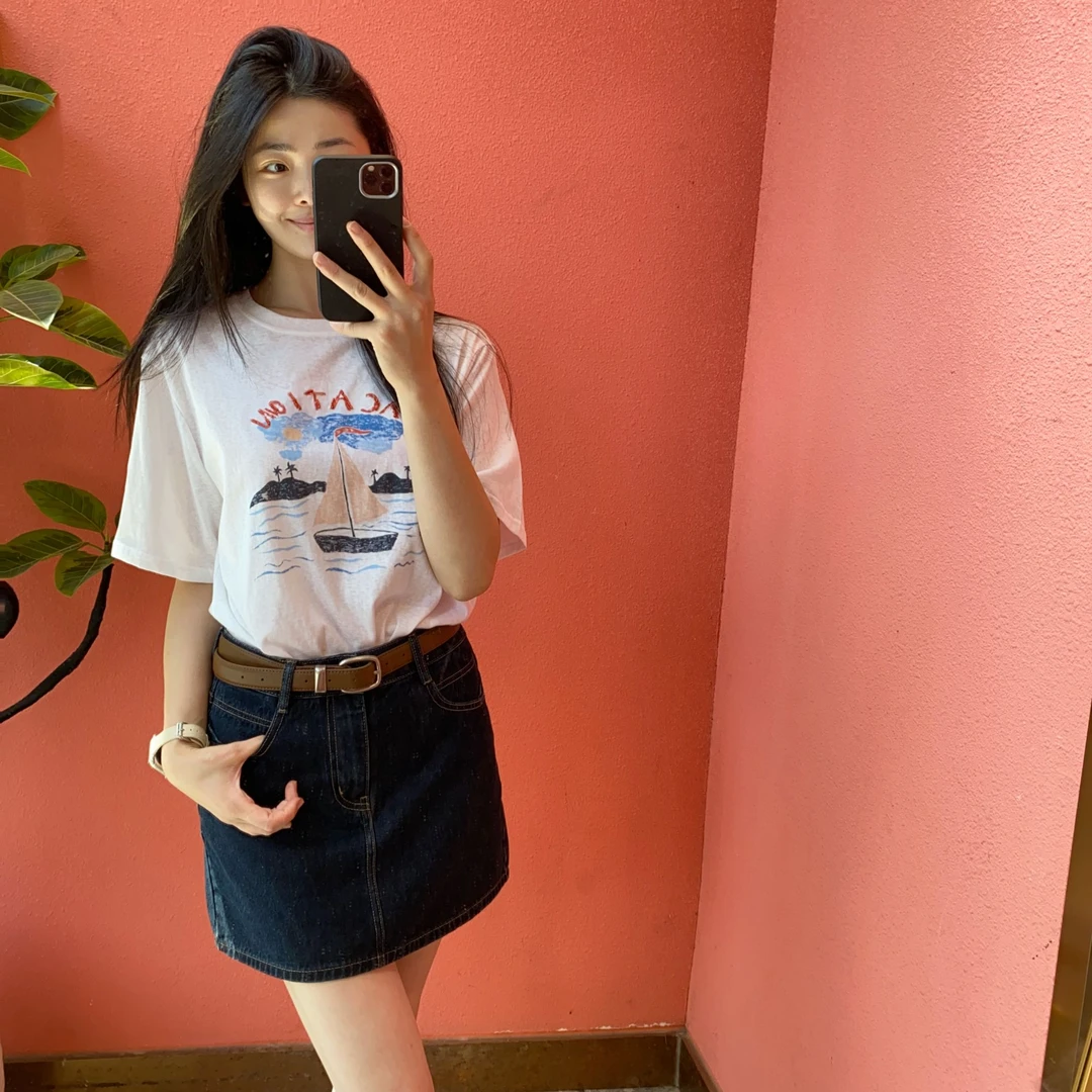 （默茗服装）帆船度假短袖T恤