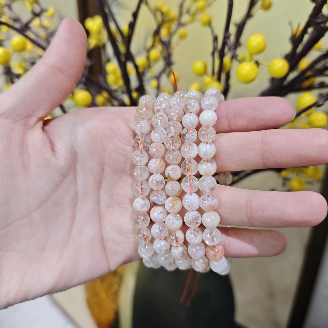 【遇见轻奢珠宝】【编16739号】天然水晶黄水晶单圈手链