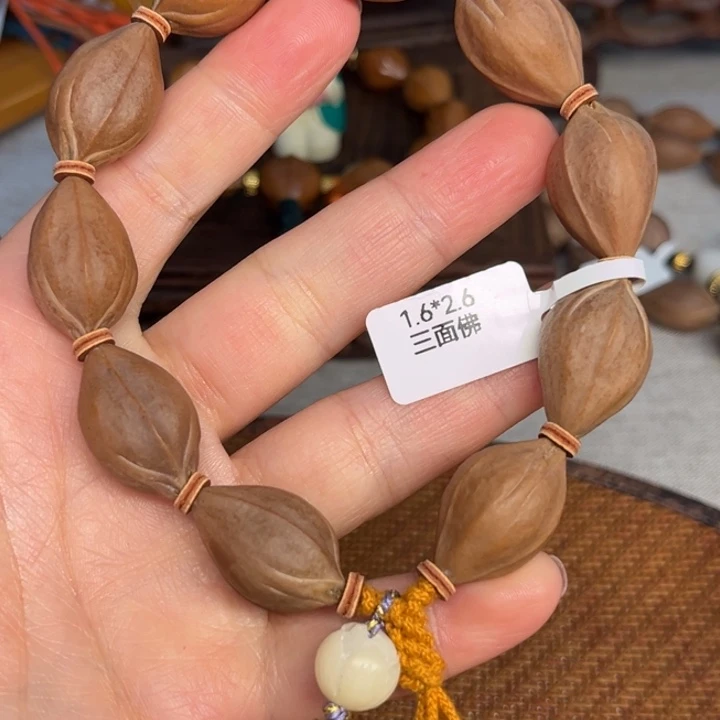 橄榄核手串/手链梅林铁核三面佛1.6*2.6
