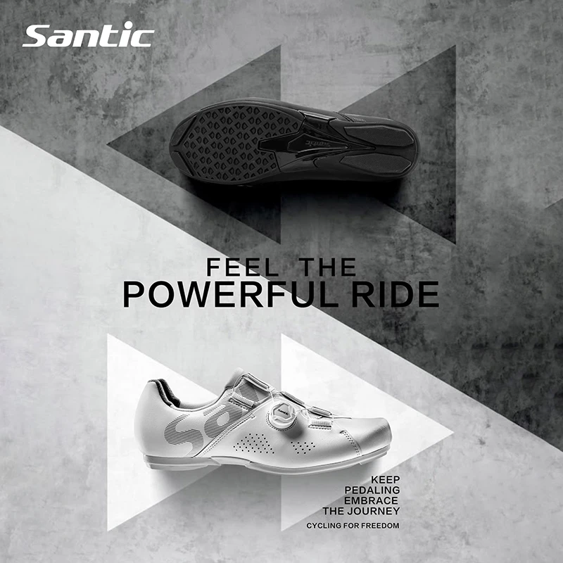 Santic/森地客男女款公路骑行非锁助力休闲硬底无锁鞋苍穹( 桥子)