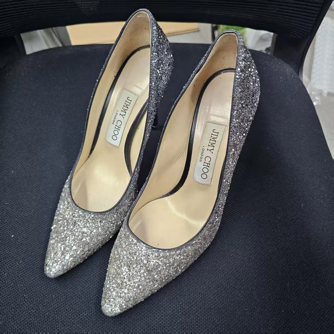95新 JIMMY CHOO/吉米周 海囤Q/吉米周/鞋子/35.5码/du119035