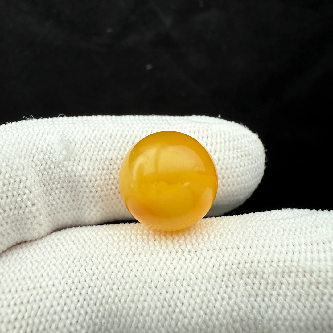 A3732天然原矿蜜蜡 单珠 14mm支持复检