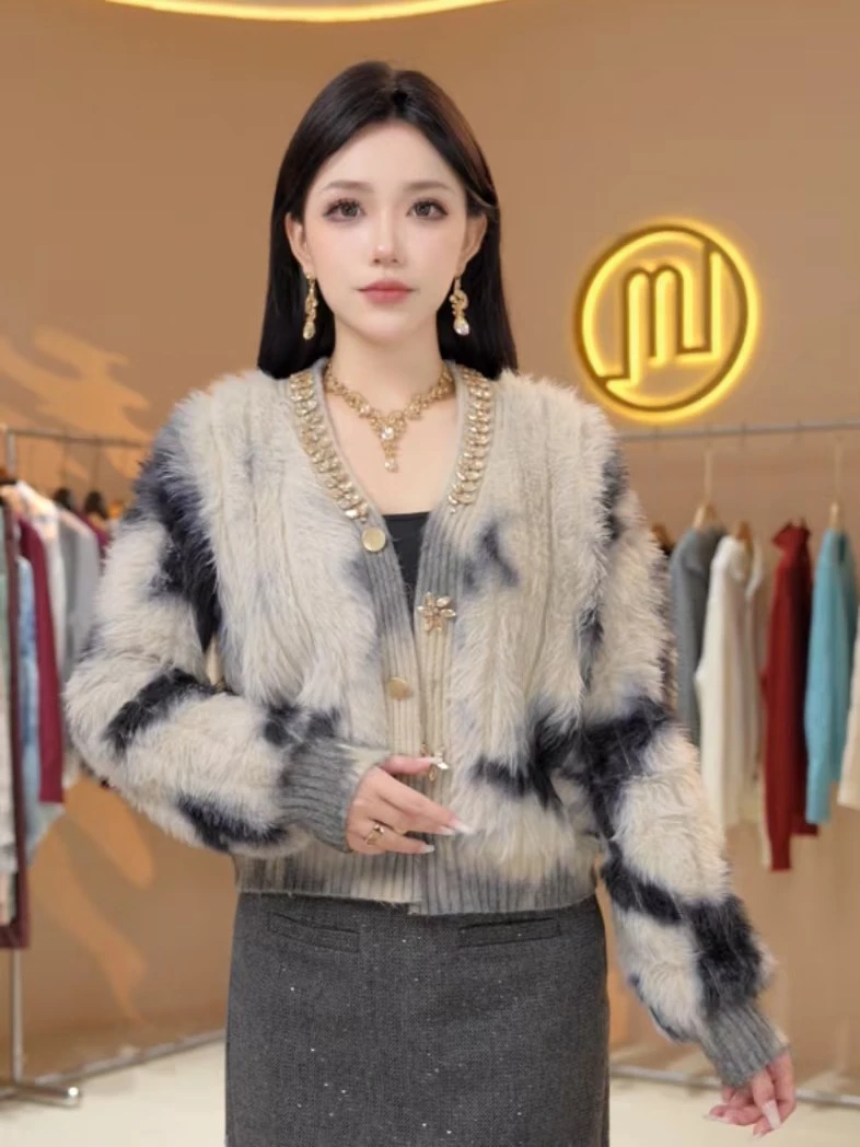 QH80081秋冬新款时尚重工百搭针织上衣