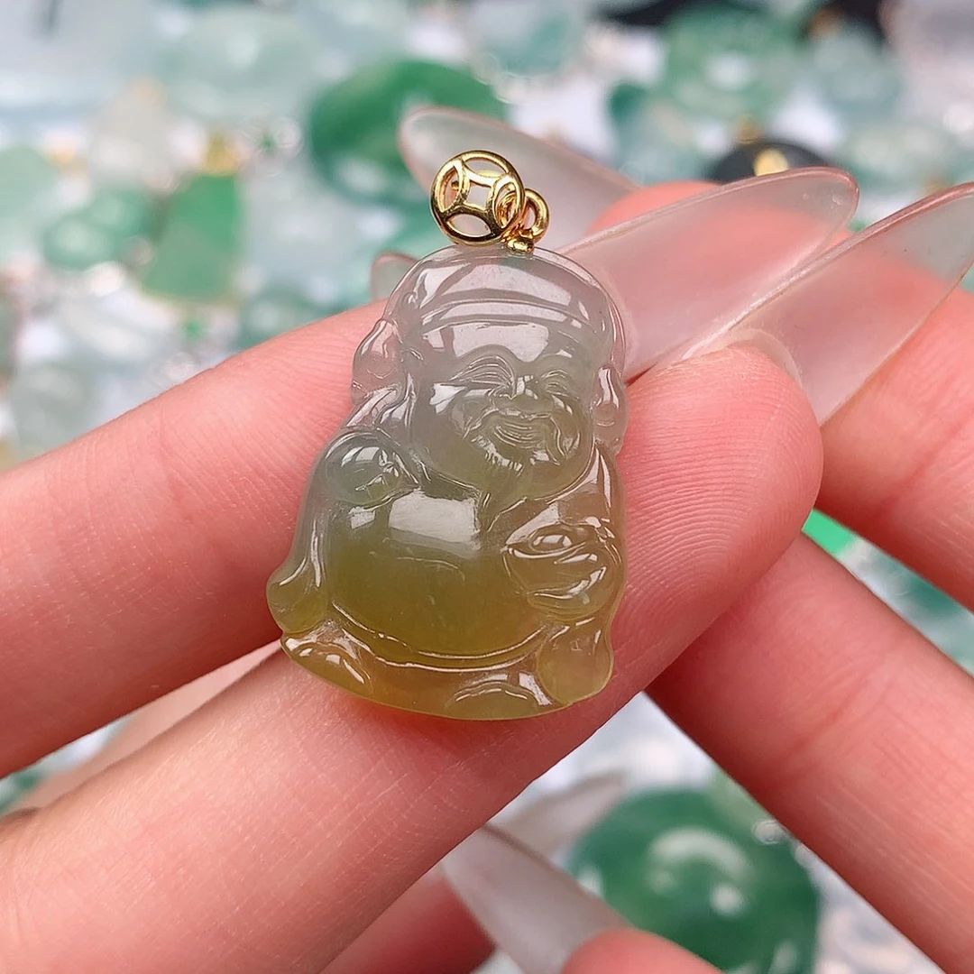 翡翠颈饰18K金镶嵌财