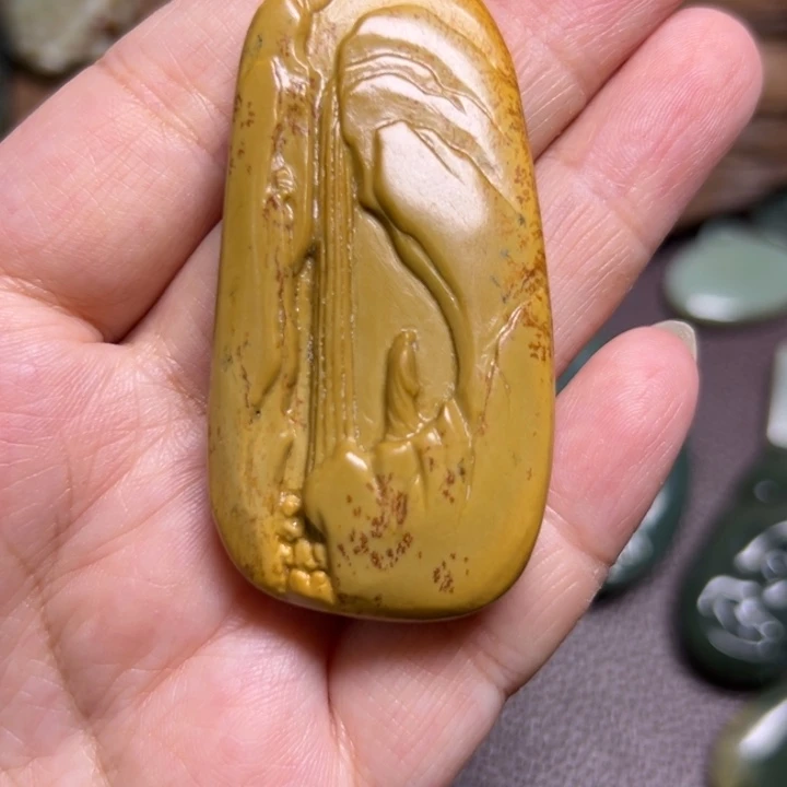 子***6岫岩河磨玉（透闪石质玉）未镶嵌颈饰