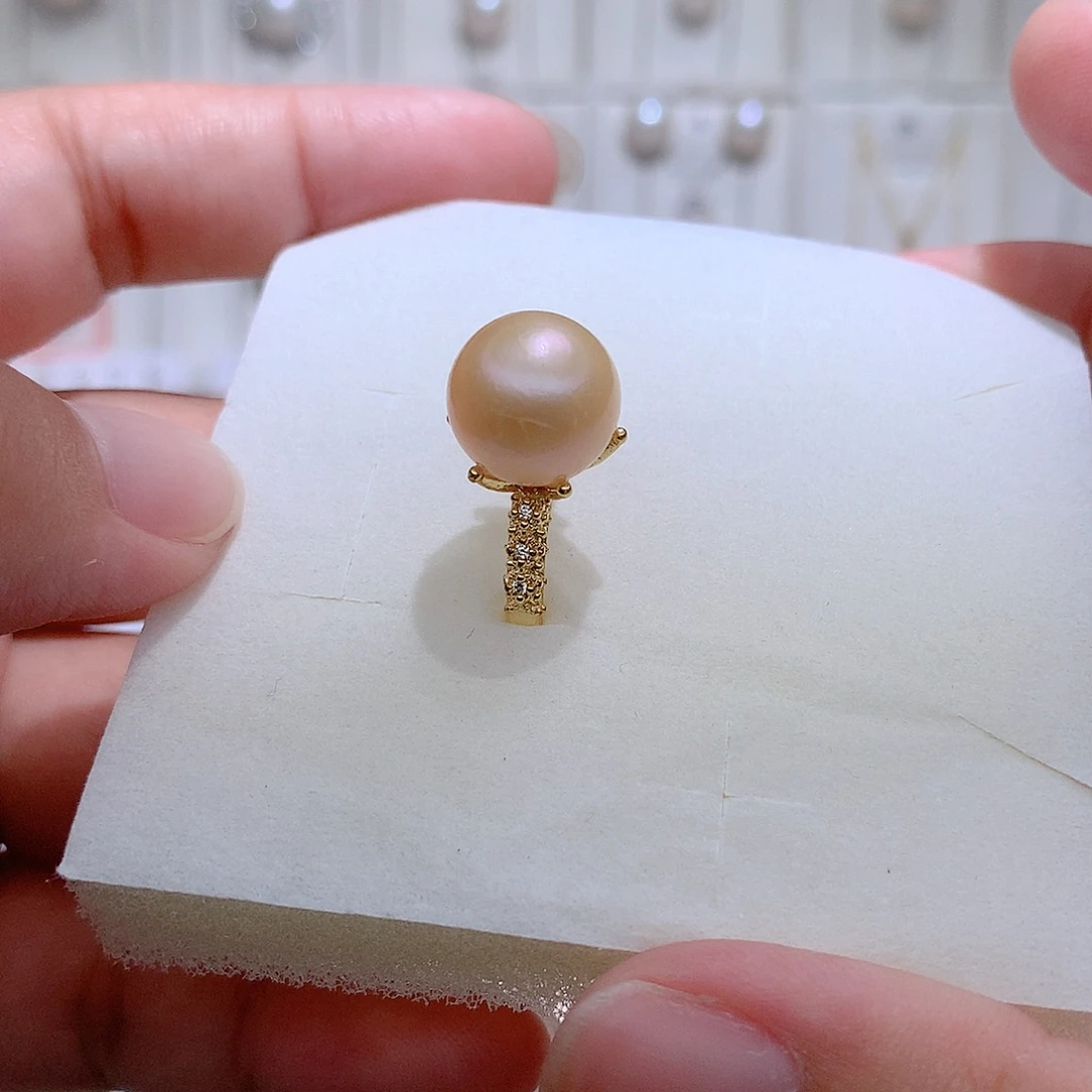 未镶嵌戒指淡水珍珠CC12mm
