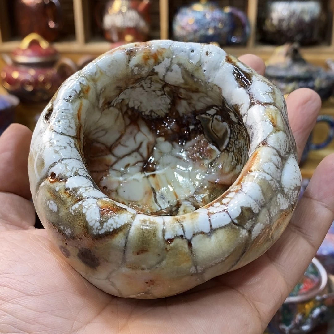 粗陶志野柴烧茶具