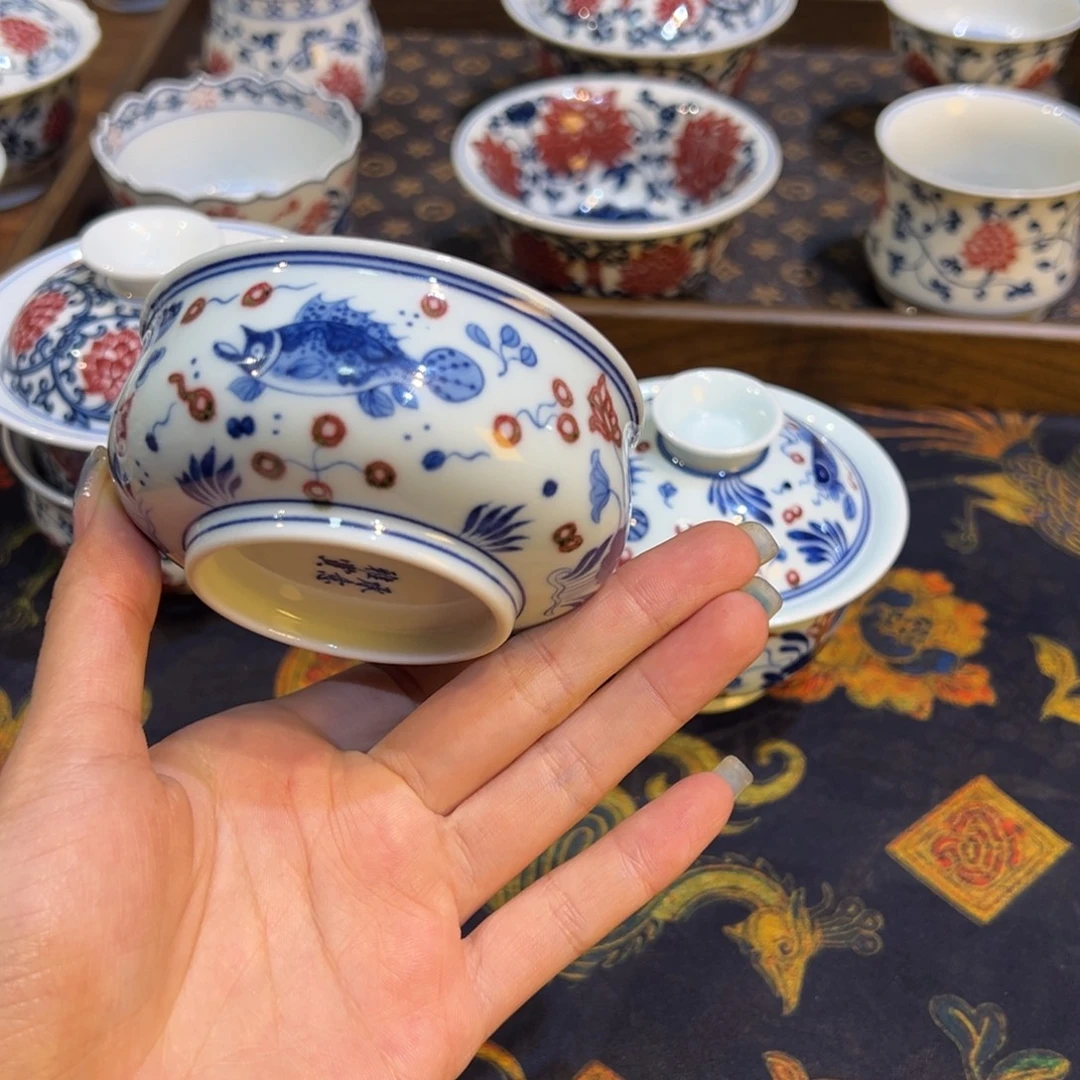 陶瓷摆件景德镇陶瓷茶器百宝箱