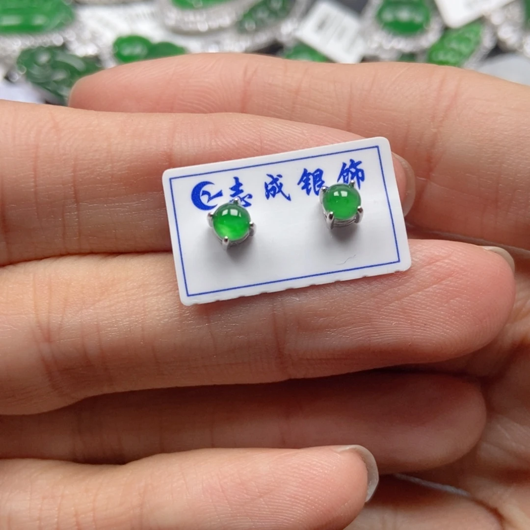 翡翠银S925镶嵌颈饰