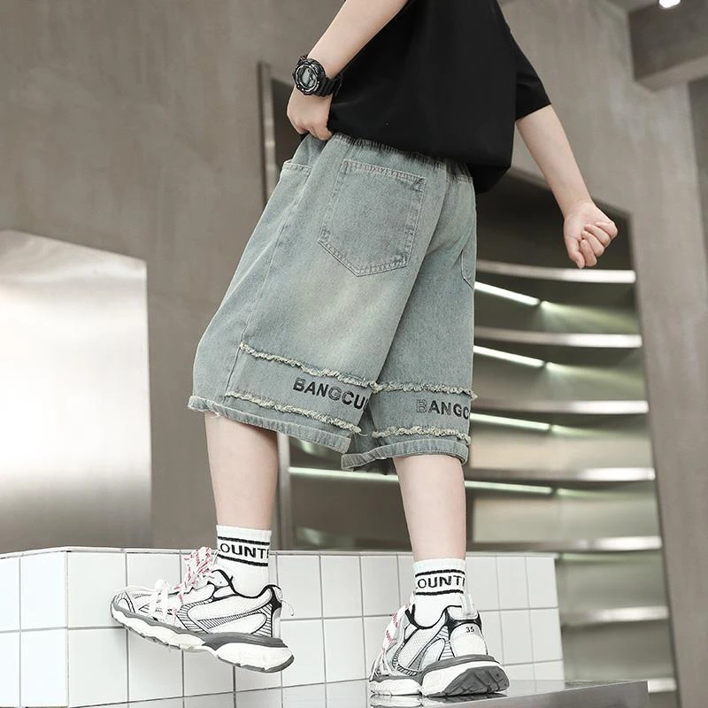 范哲萨男童夏装牛仔短裤2025新款韩版儿童裤子痞帅男孩夏季薄