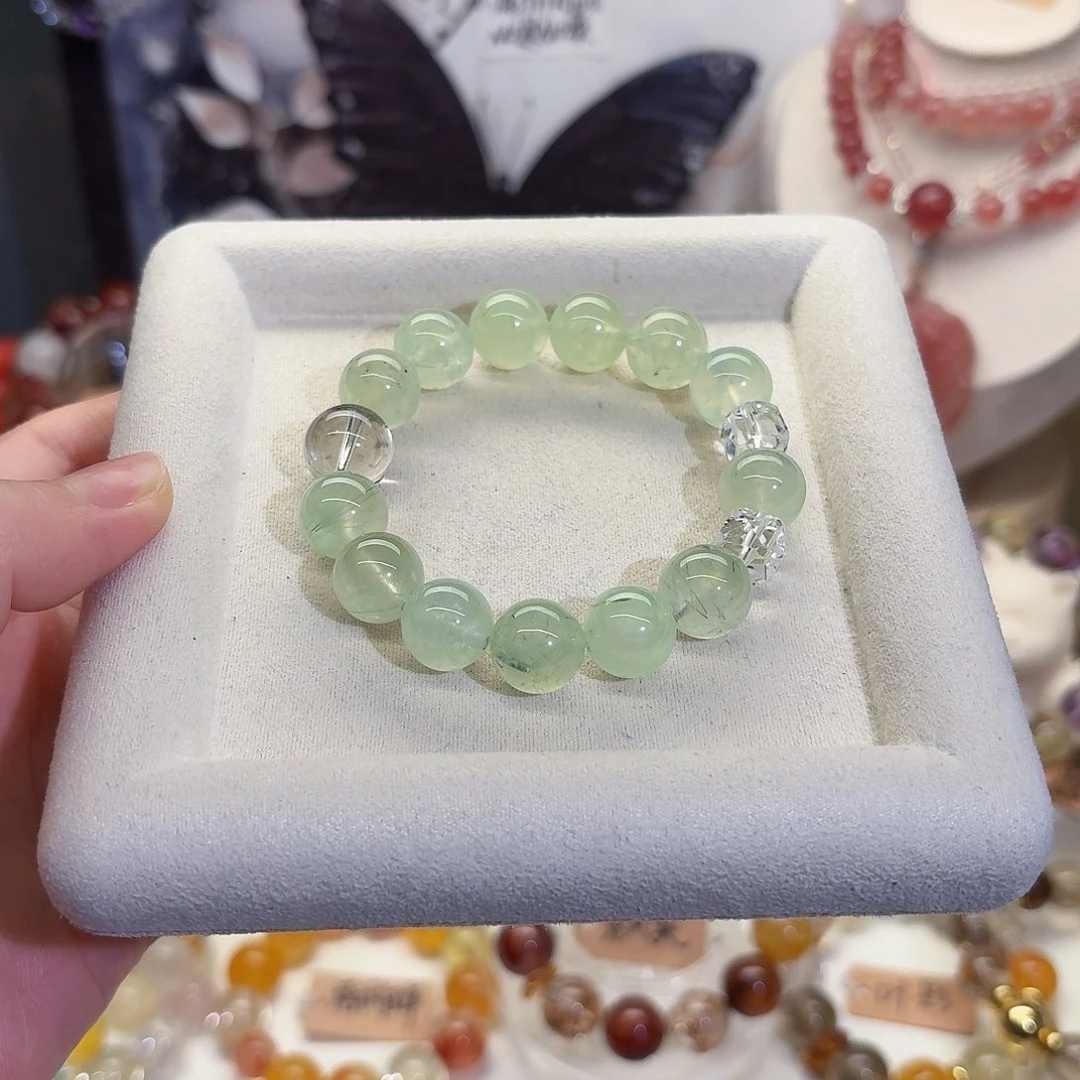 手链合金水晶绿葡萄绿幽灵手串