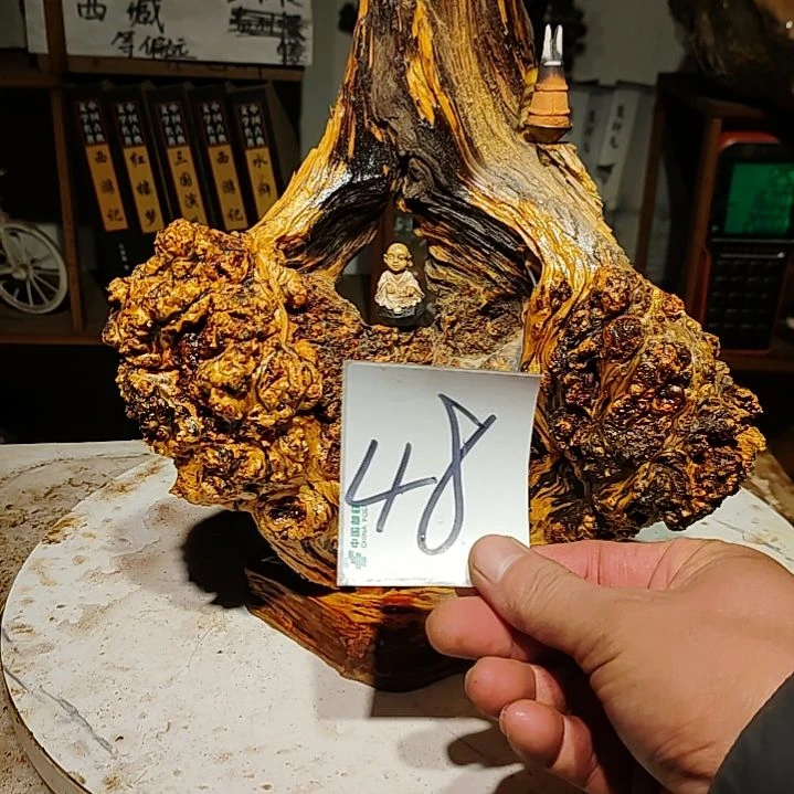 松木天*48北沉香琥珀木天然造型山水