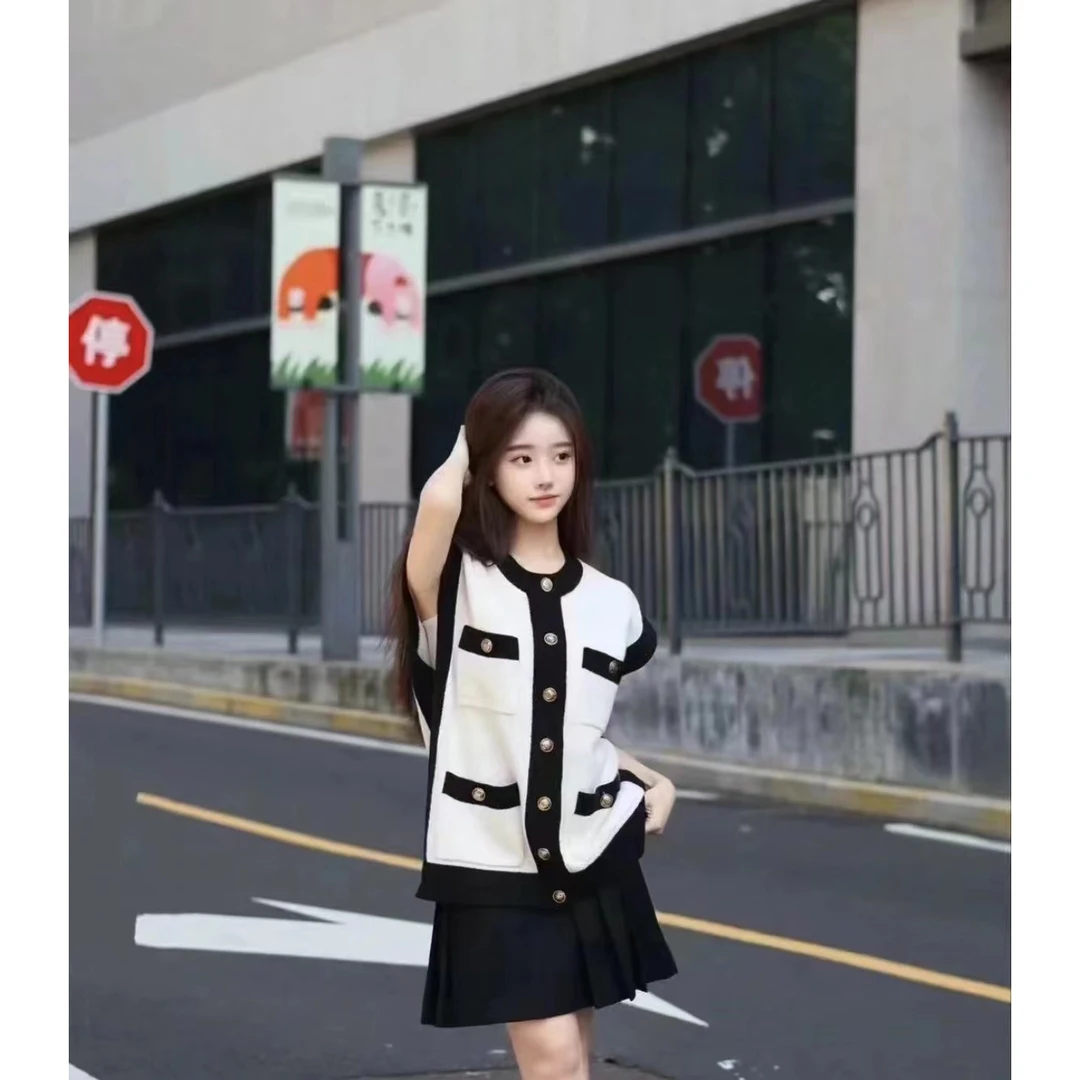 塞纳恋人莱赛尔马甲背心夏上衣女百搭显瘦遮肚子MS244126