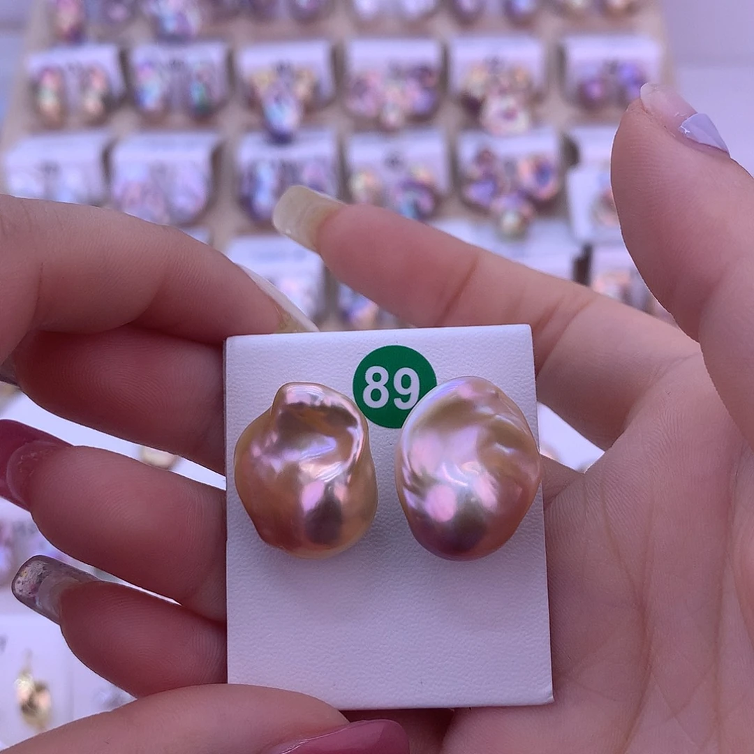 未镶嵌淡水珍珠耳饰@*甜