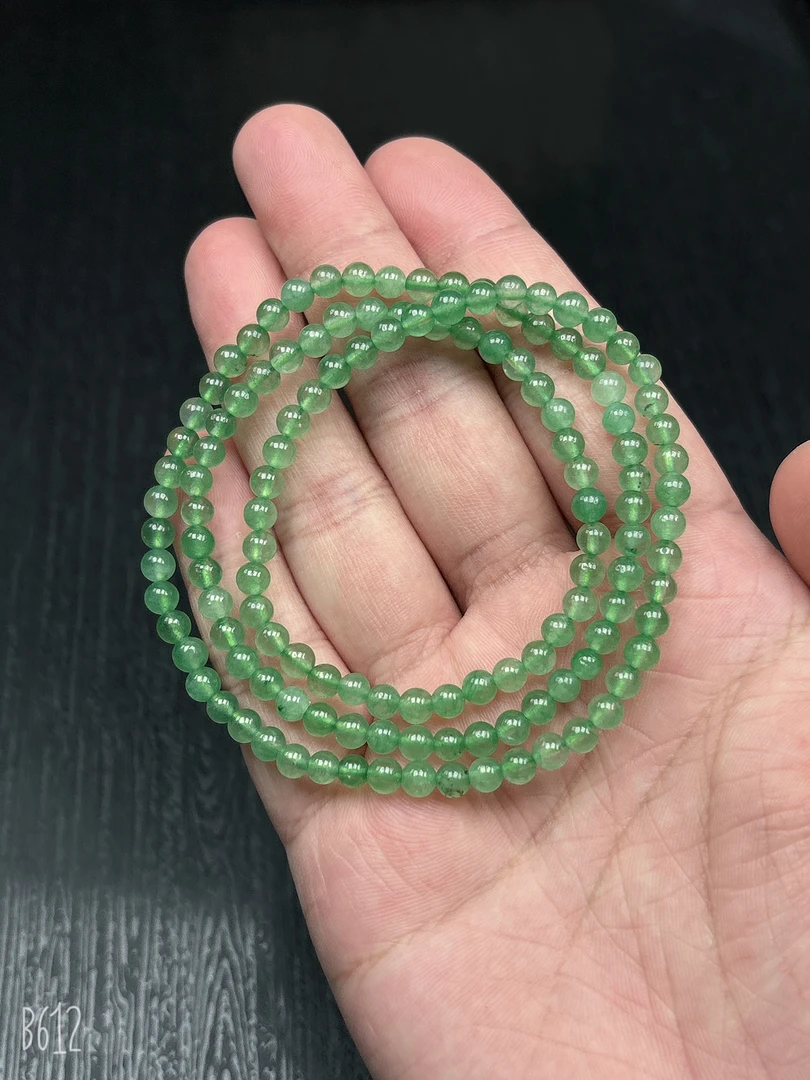 A70 缅甸晴水绿项链卡4mm