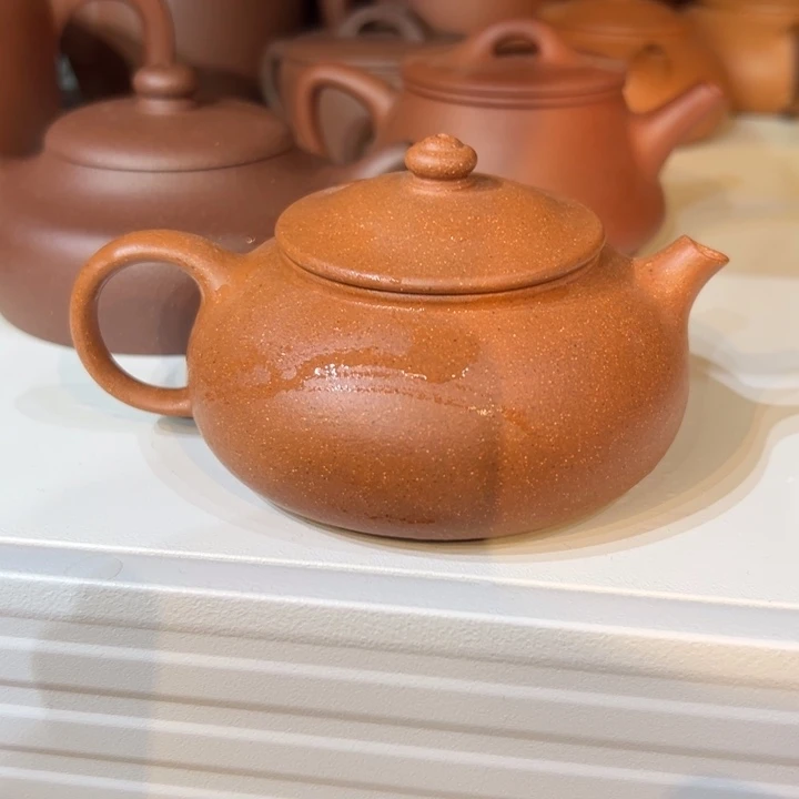茶壶紫砂五彩寒江150c c