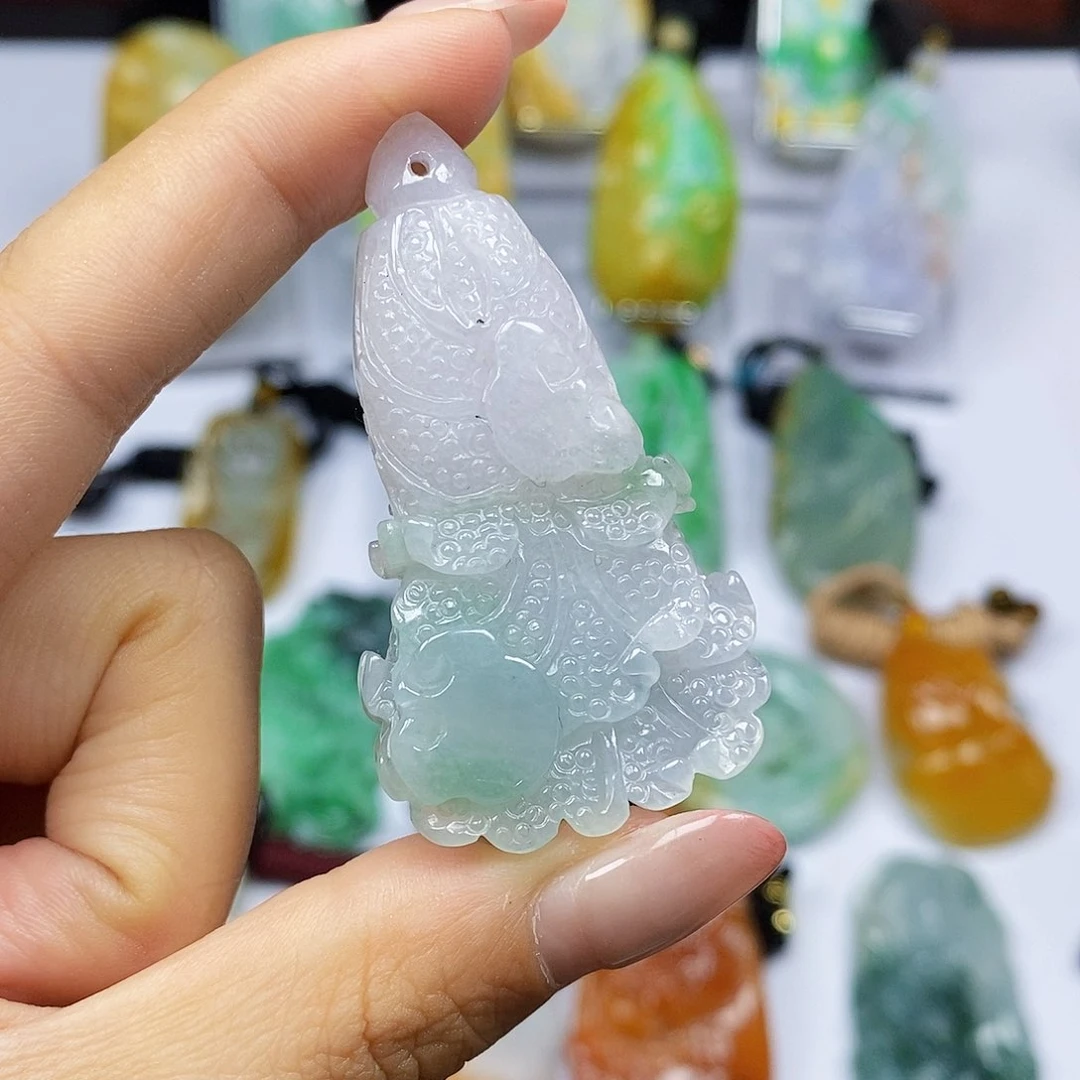 颈饰未镶嵌翡翠天然翡翠A货