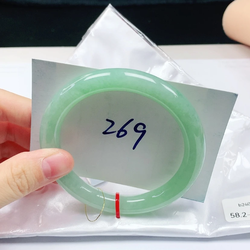 【闪购商品】翡翠手镯（圆镯）未镶嵌缅甸天然a货手镯58