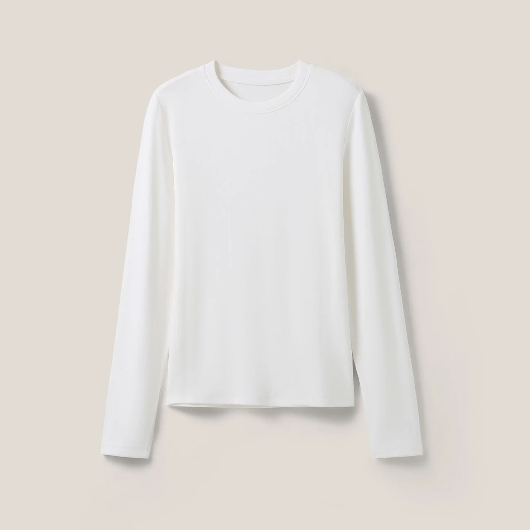 C 女半高领绵羊毛打底衫 显瘦百搭长袖T恤洋气SS23209