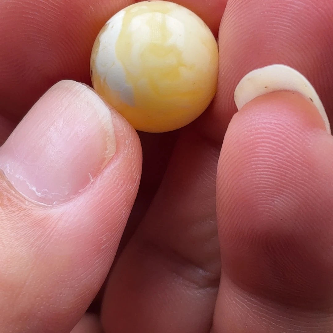 未镶嵌蜜蜡裸石1号白球蜡15mm