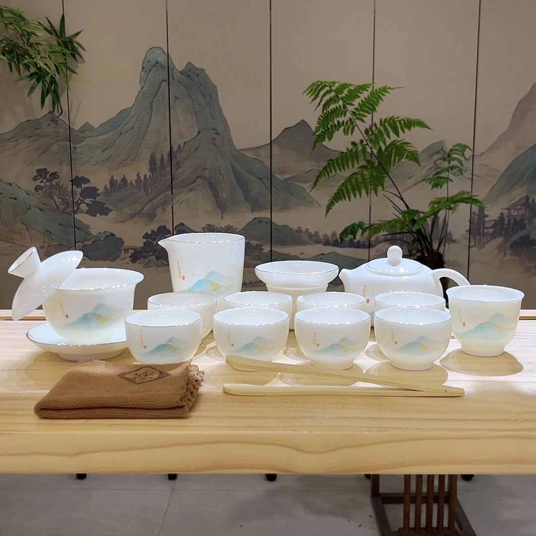 【都彩】日照金山羊脂玉瓷16头