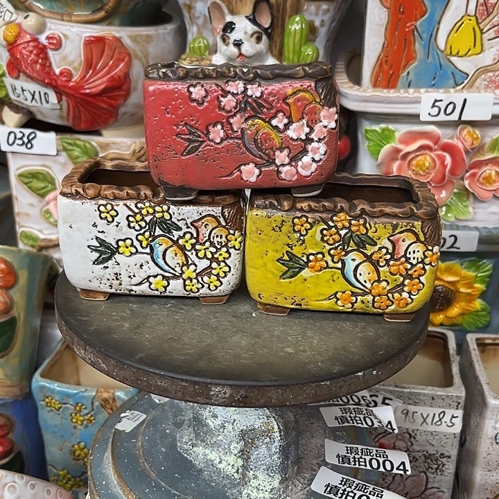 粗陶材质多肉花盆