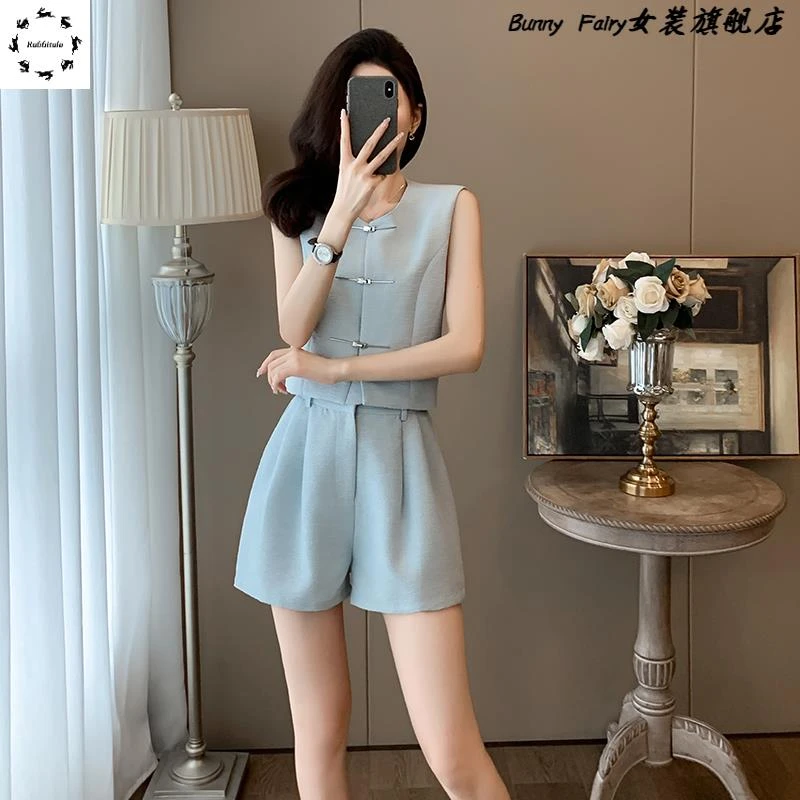 夏季洋气减龄御姐高端气质小香风短裤套装女小个子高级感两件套