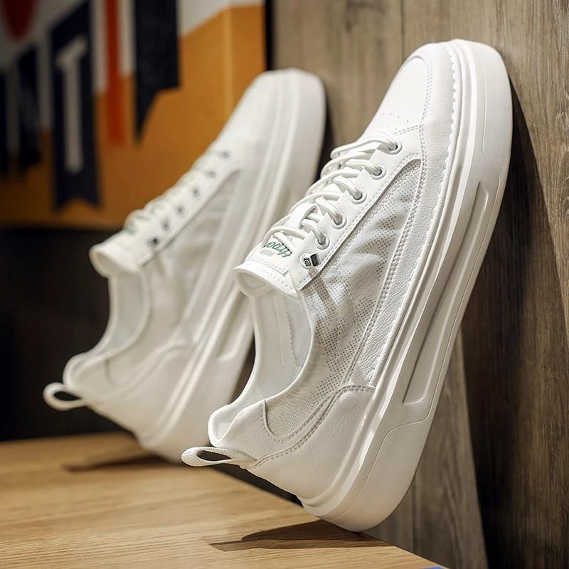 2025新款小白鞋男款夏季透气薄款潮流百搭白色休闲鞋男士板鞋夏款