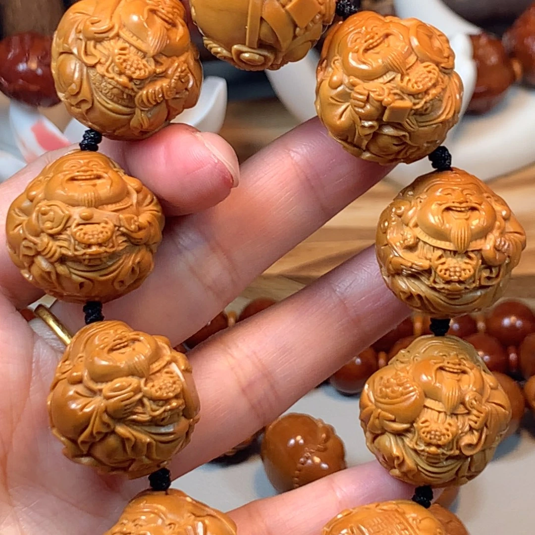 手串/手链橄榄核护*符橄榄核荷叶财神