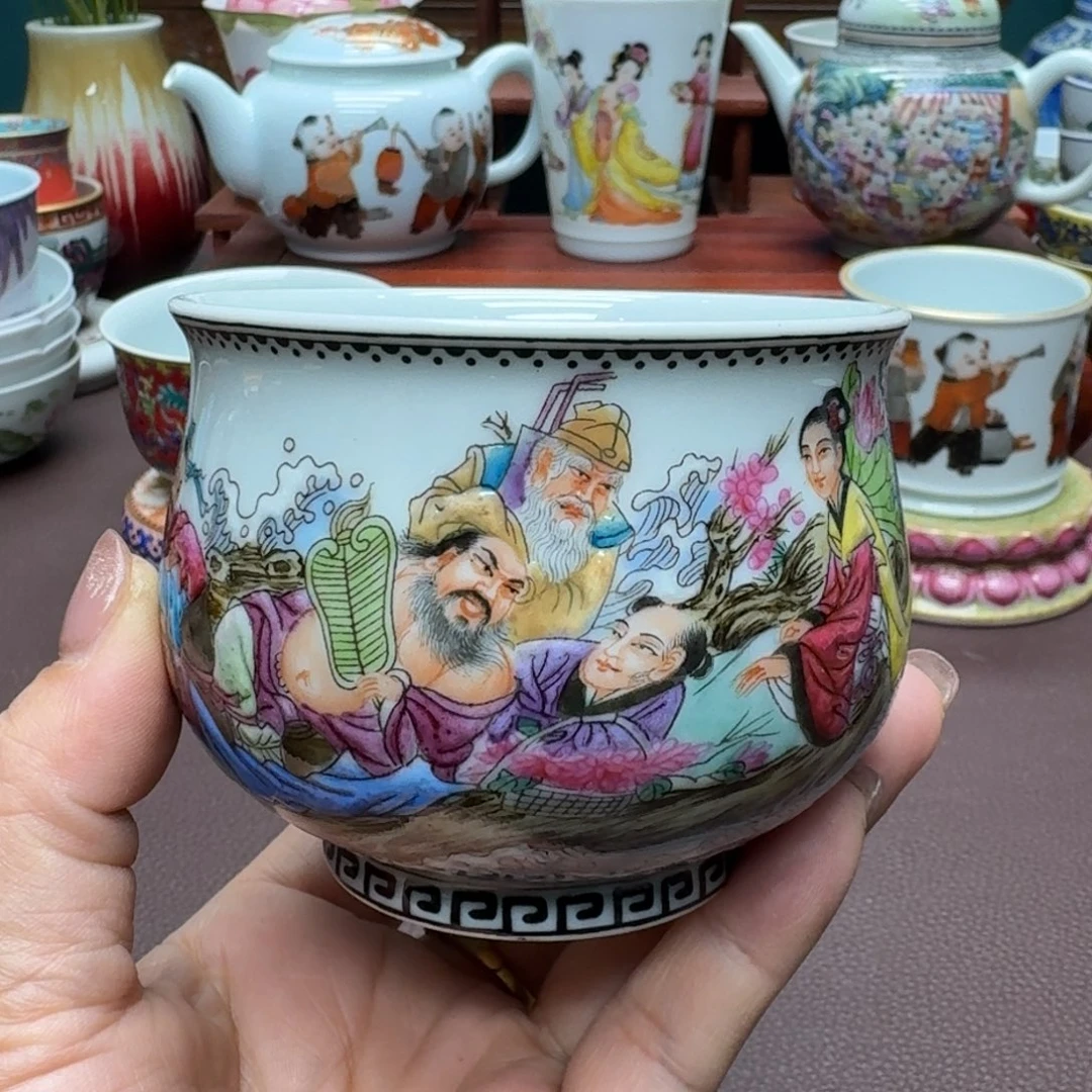 瓷片景德镇仿古手工制作精品展示