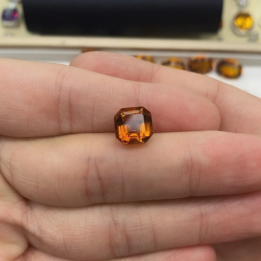未镶嵌珠宝半成品黄晶纯天然黄水晶裸石定制假一赔十