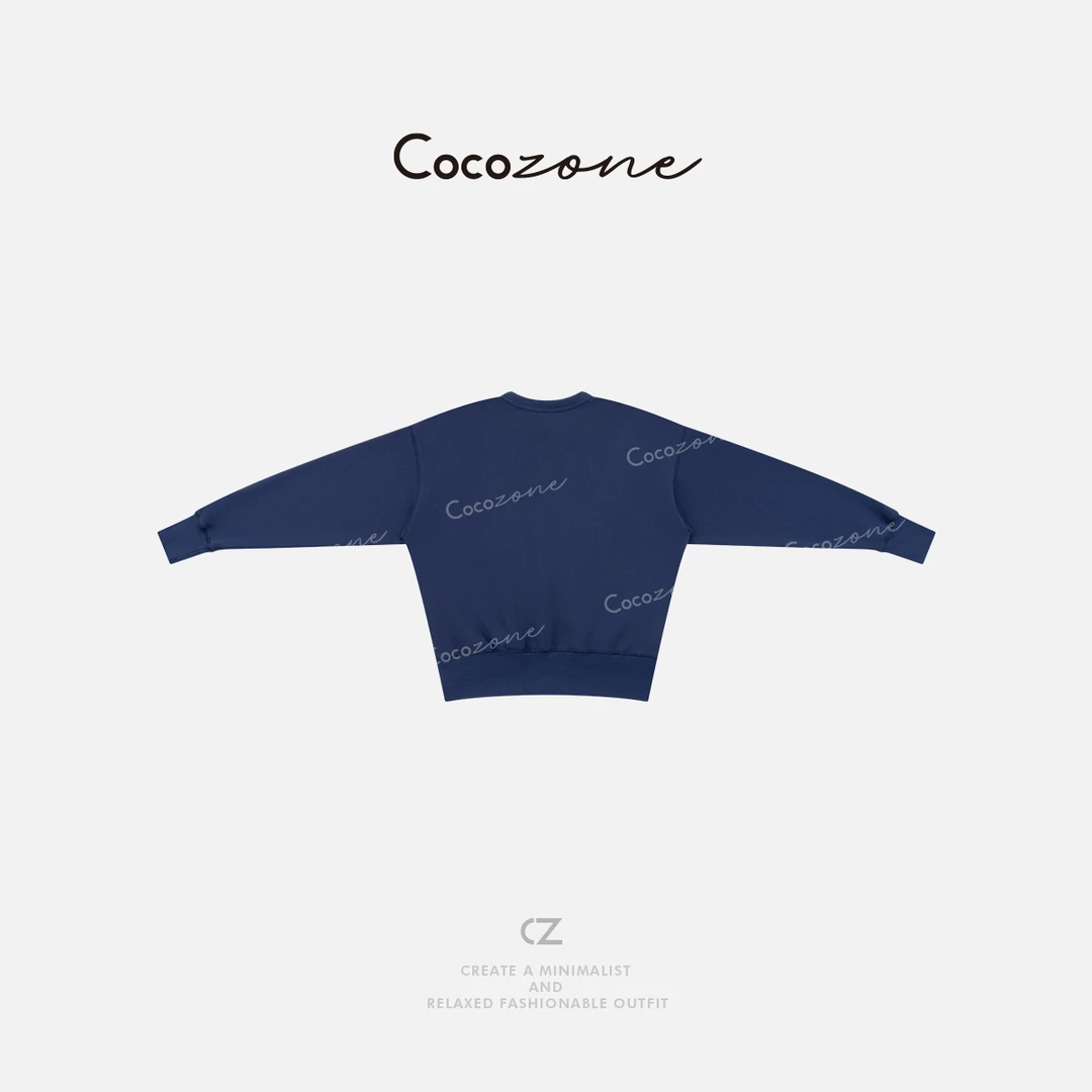 COCO ZONE 刘一一 “蓝珀卫衣”美式街头印花长袖卫衣 CD1A1149