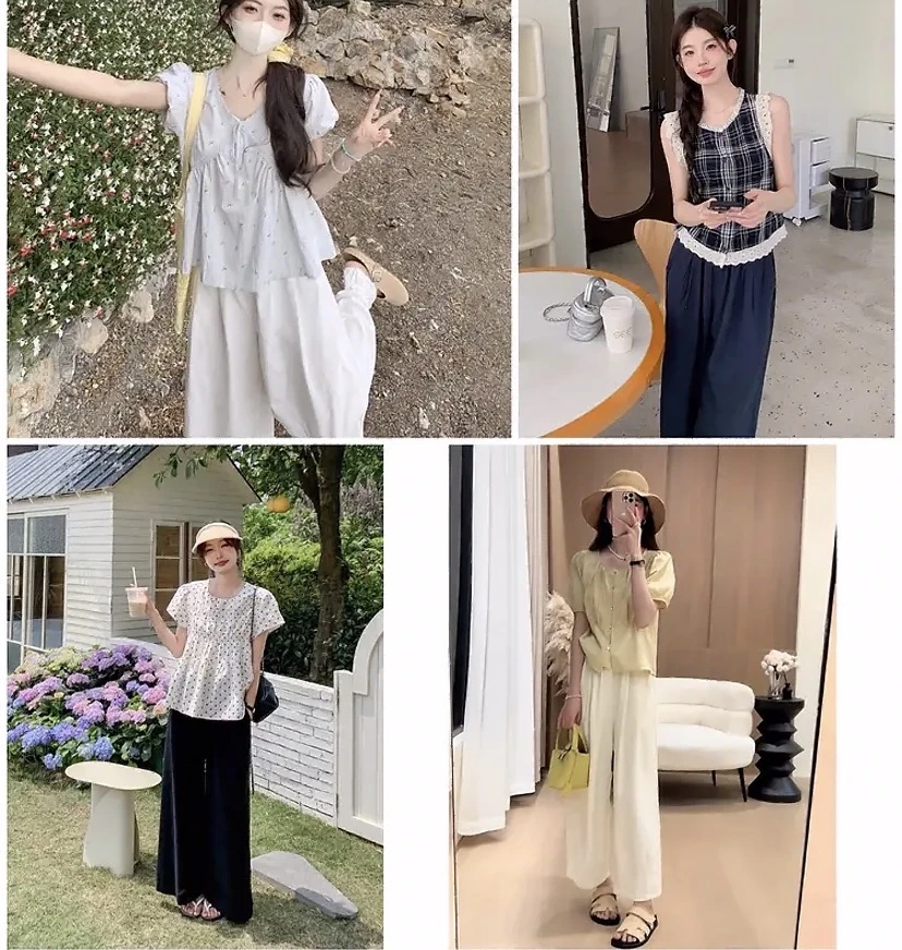 编号-上衣衬衫 新款时尚显瘦设计衬衣洋气碎花夏季韩版蕾丝网红