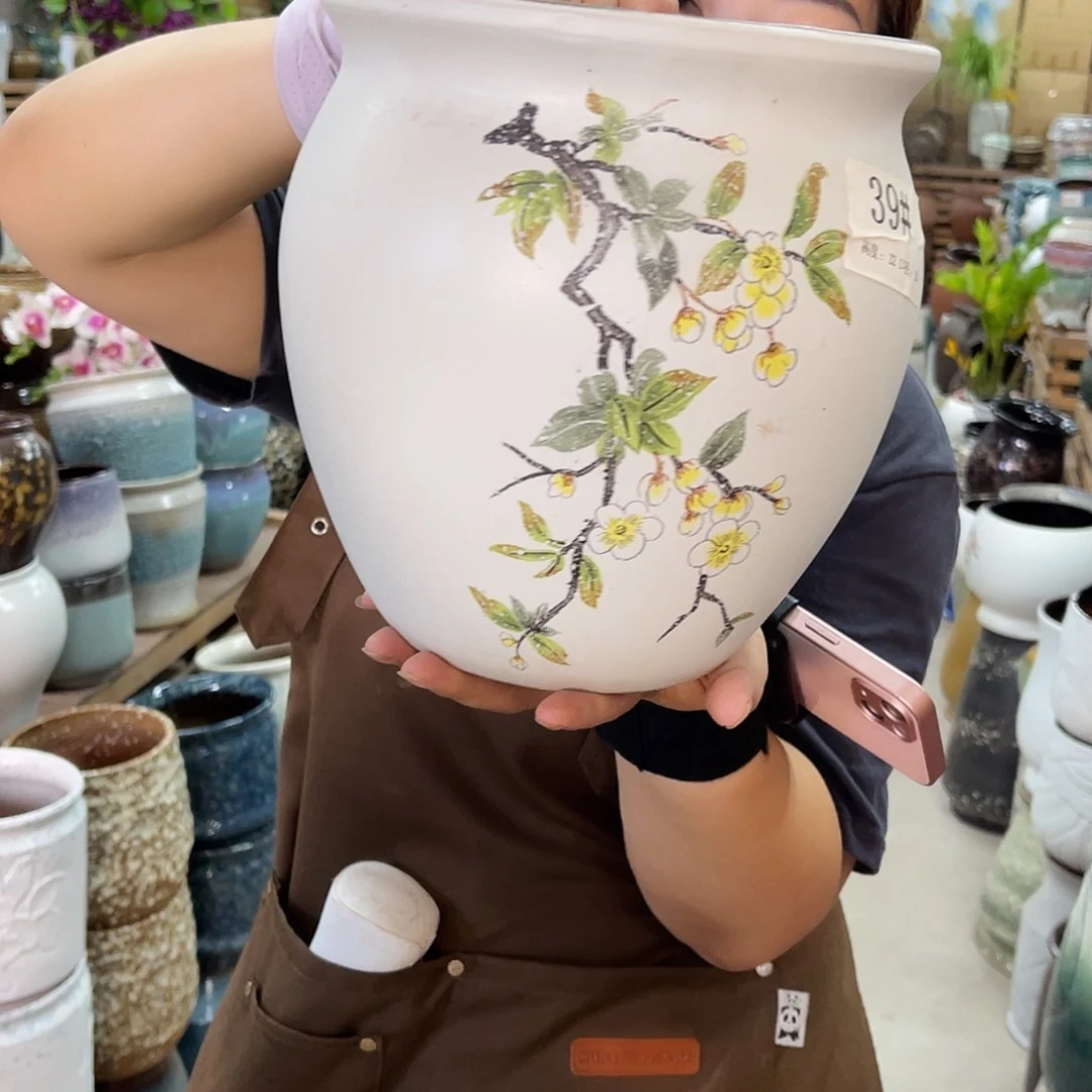 紫砂花盆高度22口径20厘米