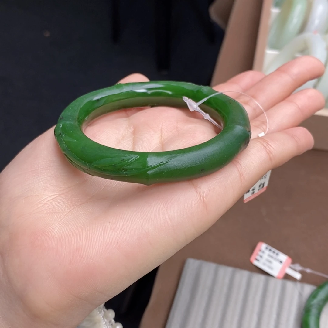 和田玉未镶嵌手镯手镯定制 55.2