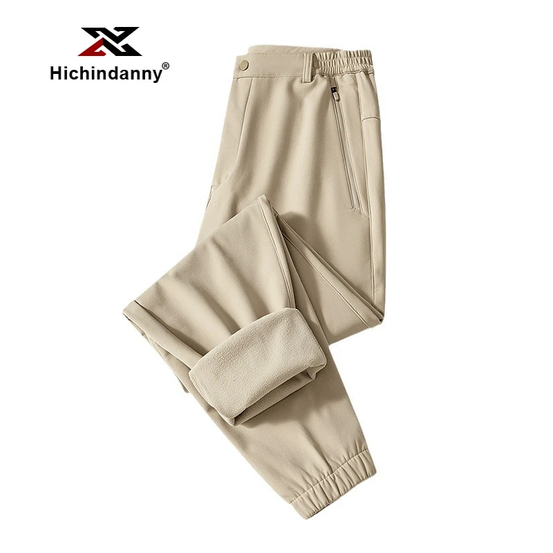 HICHIN防风防水冲锋裤男女冬季加绒加厚户外运动软壳裤登山滑雪裤