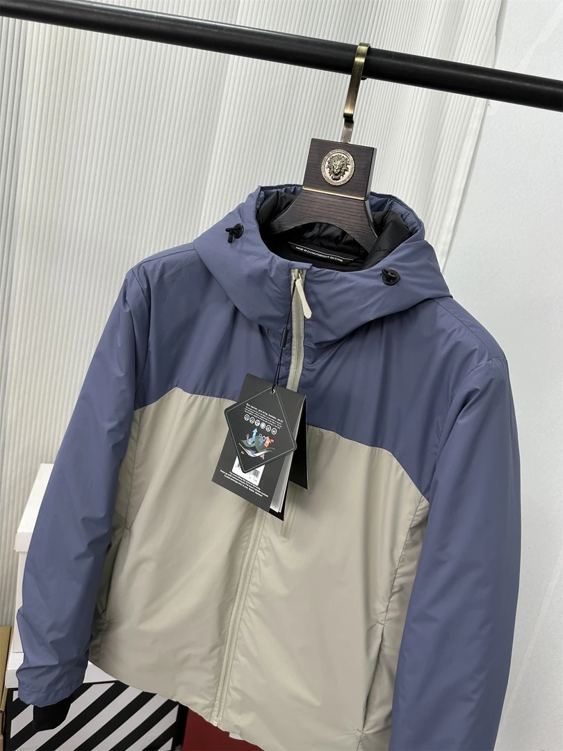 高蓬松！轻量化科技棉填充！男士户外防风保暖拼色连帽加厚棉服外套