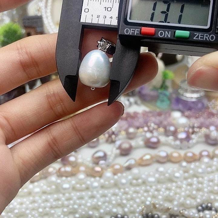 淡水珍珠颈饰银S925镶嵌