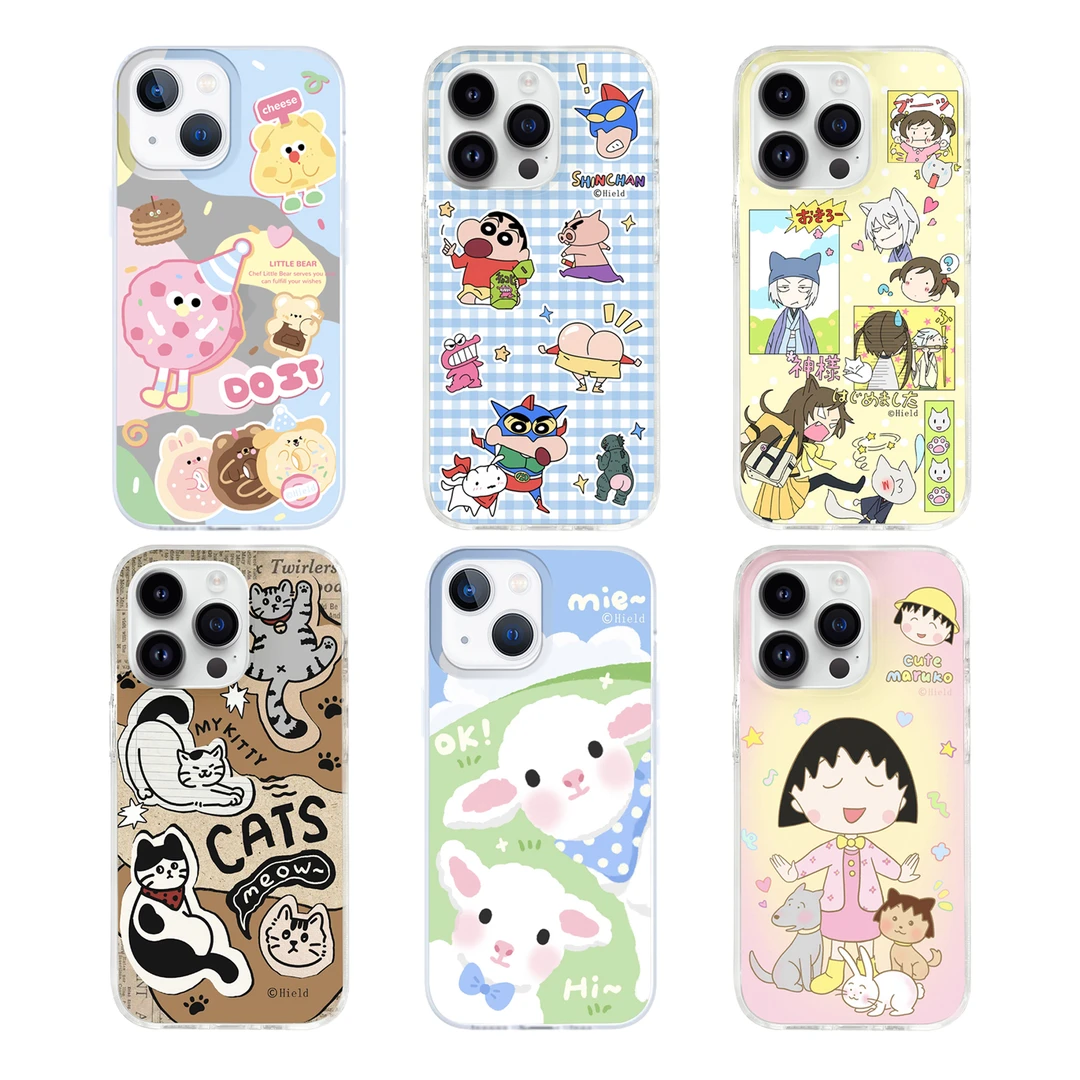 蜡笔小新樱桃小丸子小羊小猫IMD手机壳适用iPhone17promax可爱ins