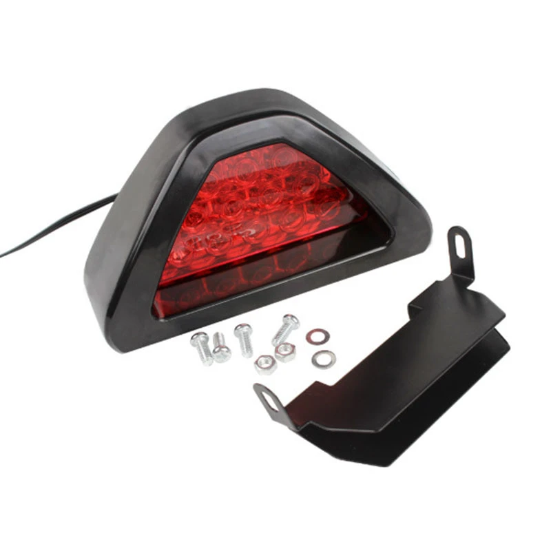 汽车改装刹车灯尾灯 F1汽车摩托车加装LED刹车灯三角警示雾灯通用